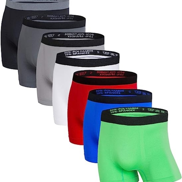 Soft Men Seamless XL 2XL Underwear Boxer Briefs Multipack of 7 colors for a week - Picture 1 of 4